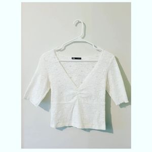Zara white top